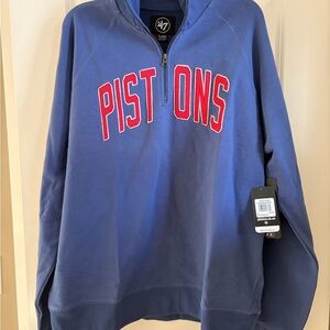 NWT Detroit Pistons Banks ‘47 Harris Scrimmage 1/4 Zip sweatshirt size XL